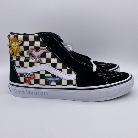 Vans Skateistan x Skate SK8-HI 'Checkerboard' Men's Sneakers - Size: 11.5 - Picture 2 of 16